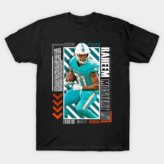 Raheem Mostert Paper Poster Version 10 T-Shirt by art.Hamdan